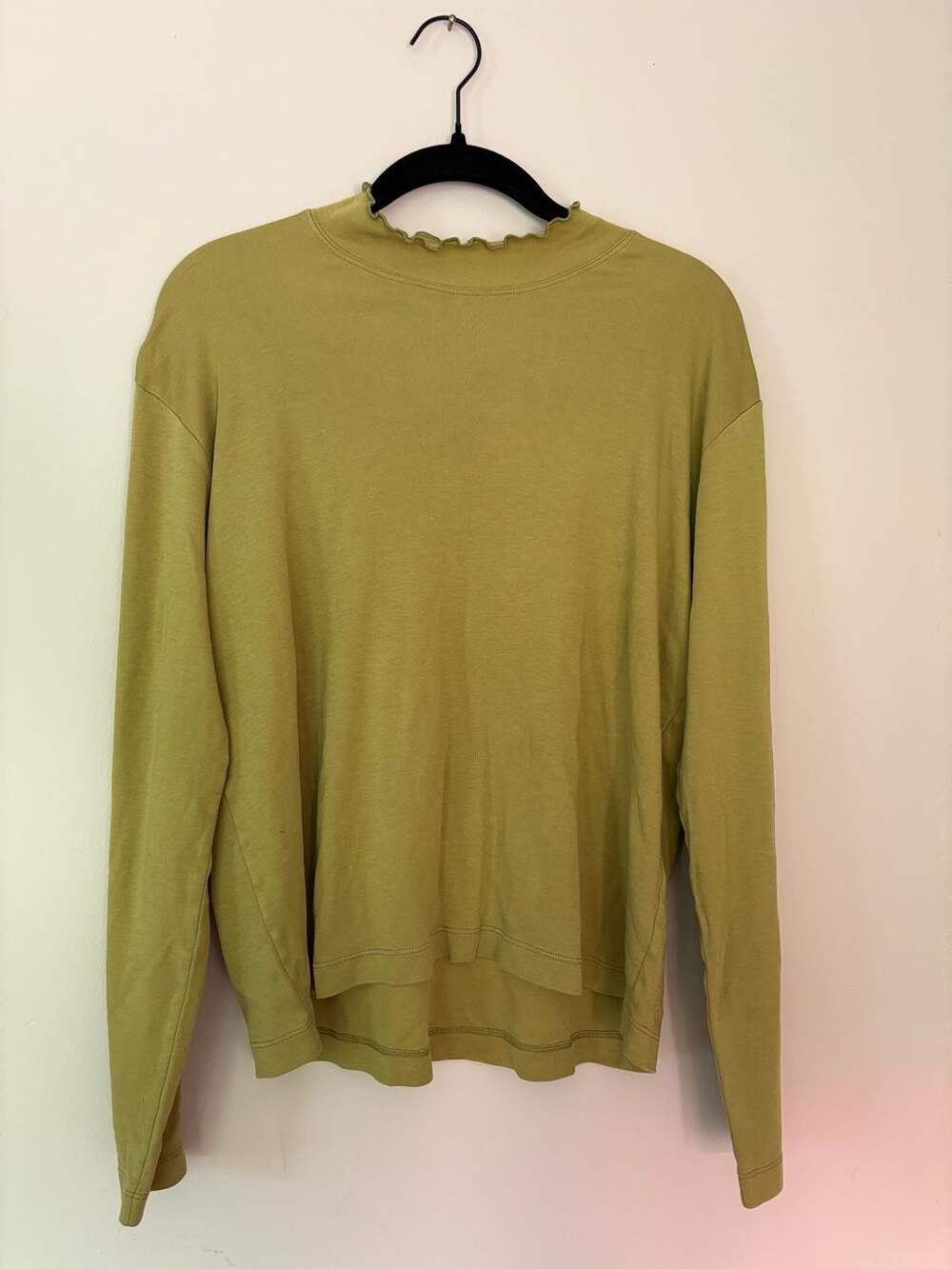 Cabela's Women's Green Turtleneck Mock Neck Pima Cotton Long Sleeve Shirt Size M
